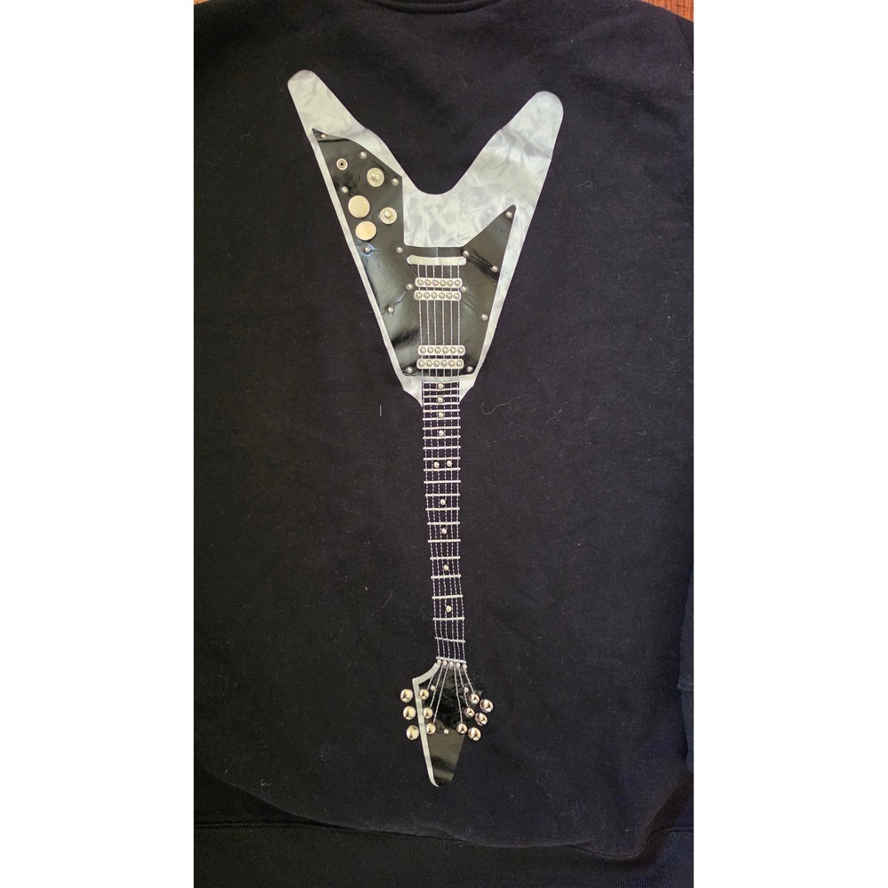 ACNE STUDIO Beta Guitar Black Cotton Oversized Streetwear Sweatshirt sz XS-S - Picture 3 of 9